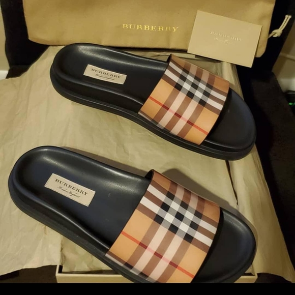 Burberry womens slides Clearance